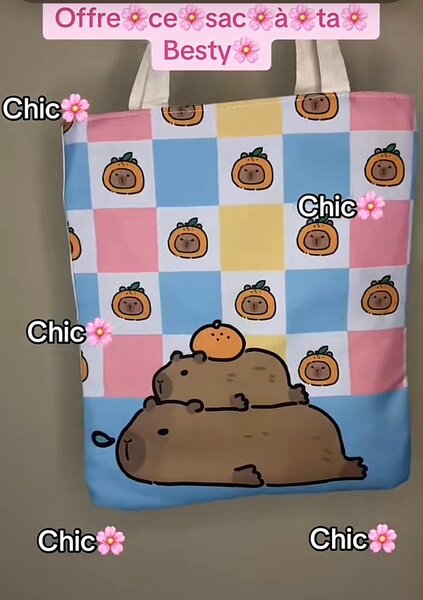 Sac Cabas à Motifs Ludiques