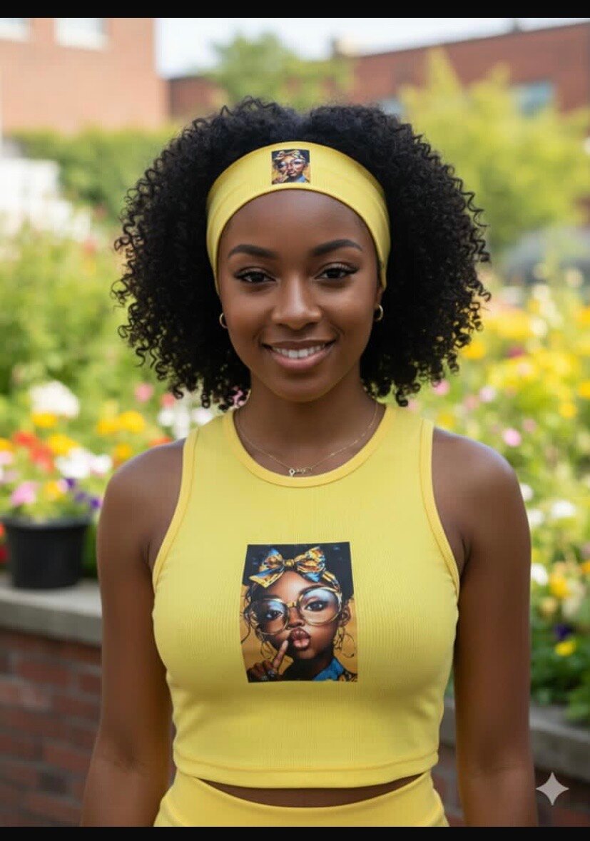 Ensemble débardeur et bandeau imprimé