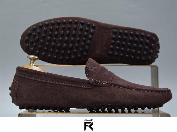 Mocassins en daim homme