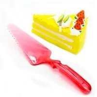 Plastic Pie Server Reusable Cake Servers and Cutter Utensil, Heavy Duty Spatula for Serving Platter, Cutting Dessert, Pizza Pastry Slicer, Kitchen Knife and Wedding Flatware