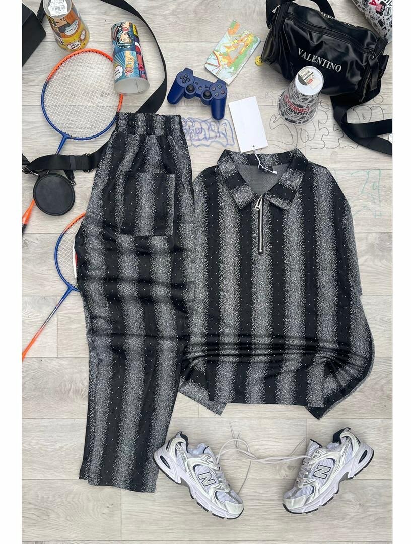 Costume casual à rayures