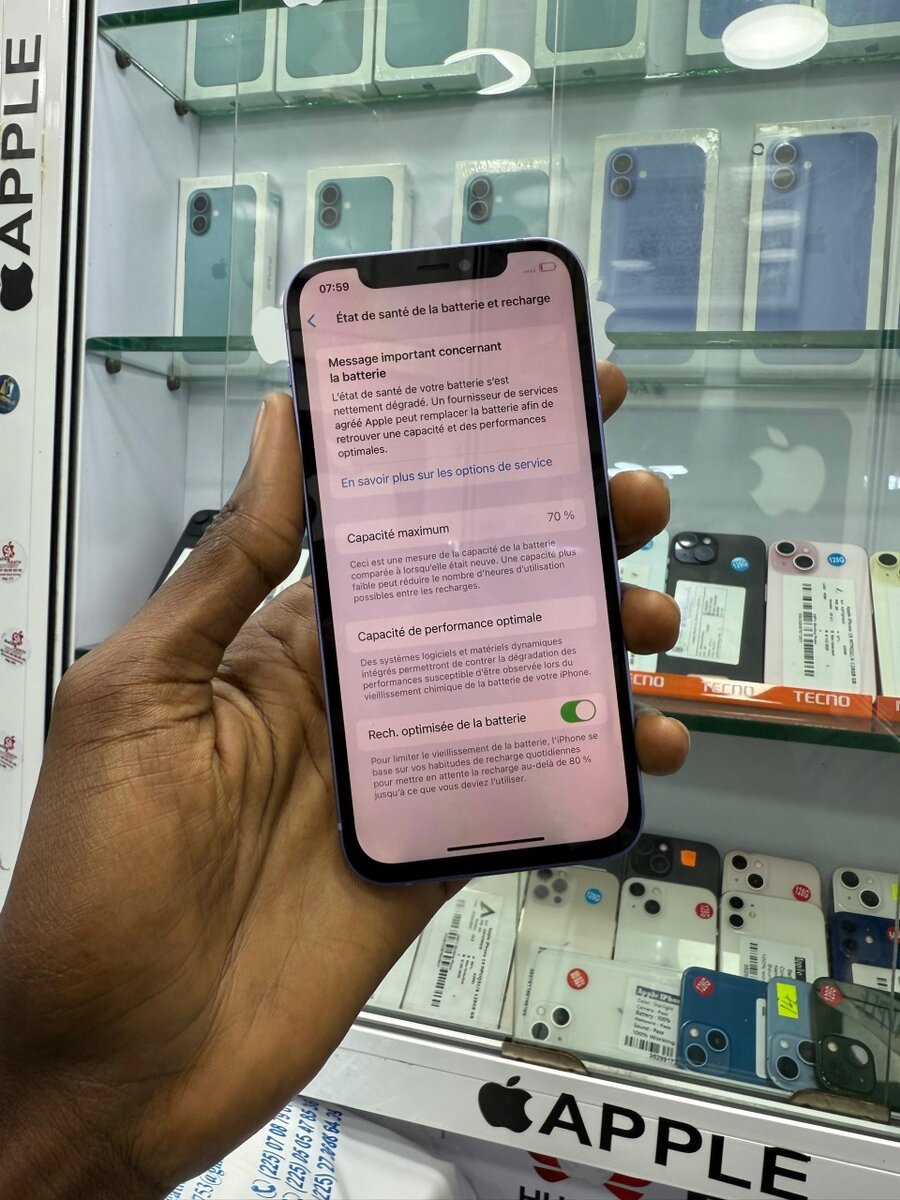 12 simple 64go  écran changé