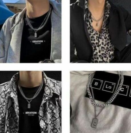 Collier Chaîne en Acier Inoxydable