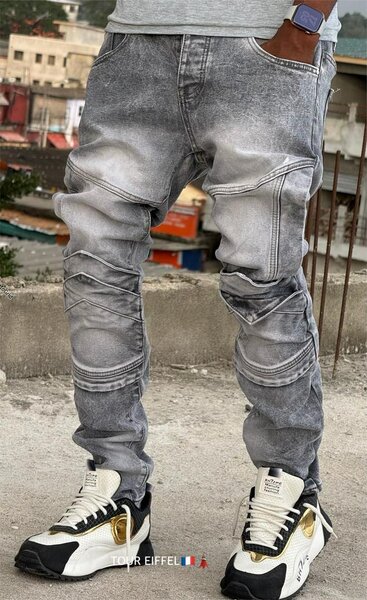 Jean biker mode urbain pour homme