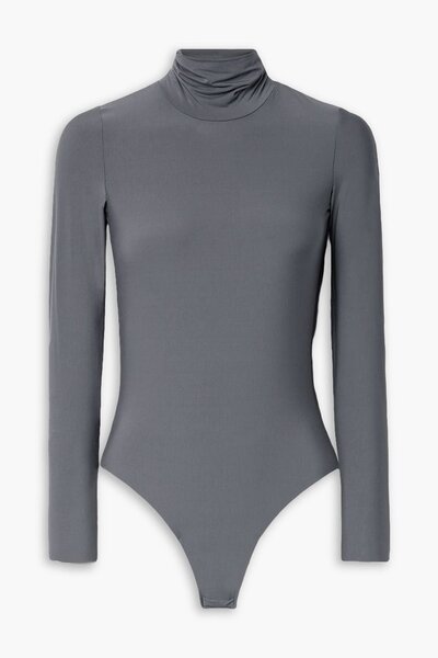 Body à col roulé gris femme