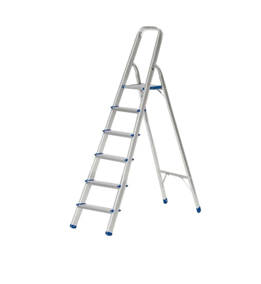 ALUMINUM STEP LADDER LIGHTWEIGHT PORTABLE WITH 6 STEPS