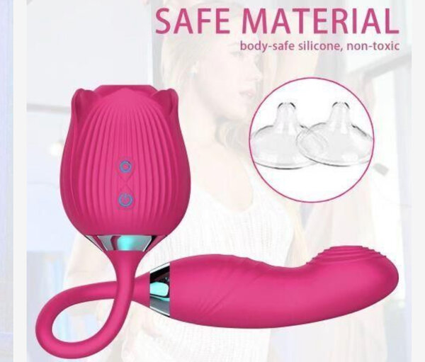 Vibromasseur en silicone rose