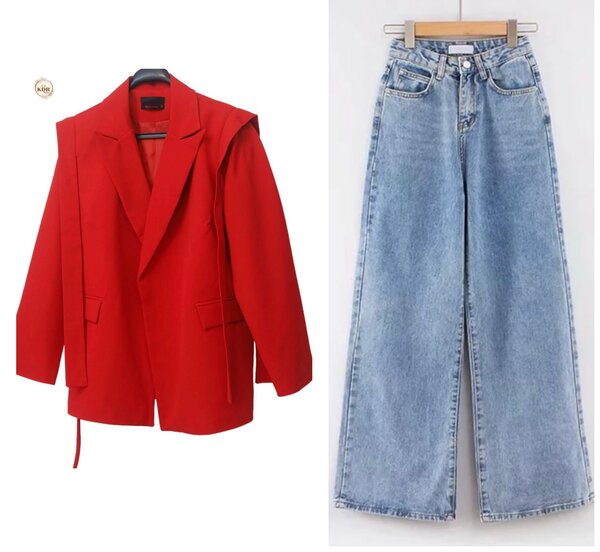 Veste rouge élégante femme