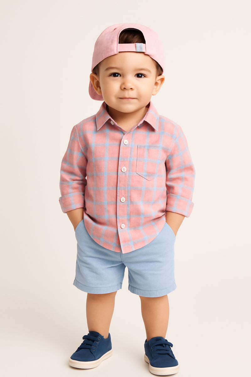 Chemise à carreaux pour garçon