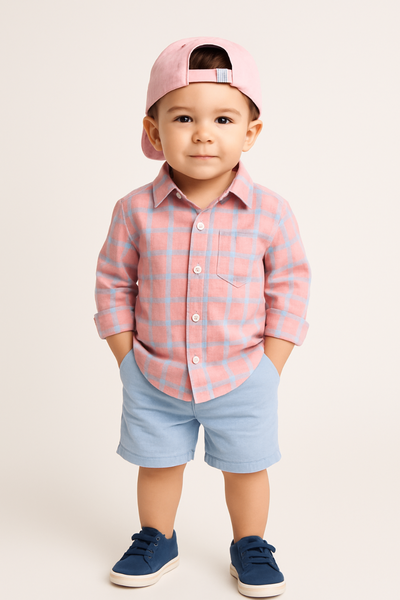 Chemise à carreaux pour garçon