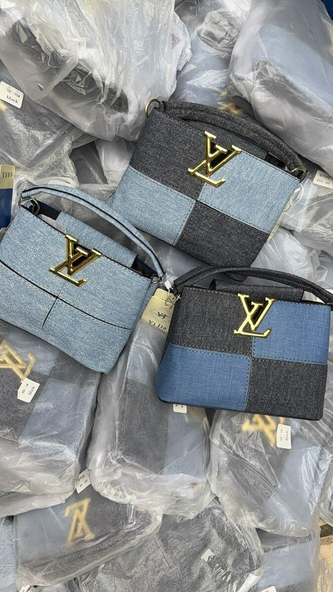 Sac à main denim patchwork