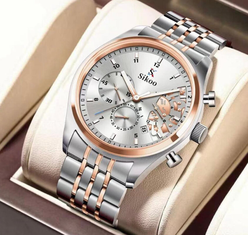 Montre Chronographe en Acier Inoxydable