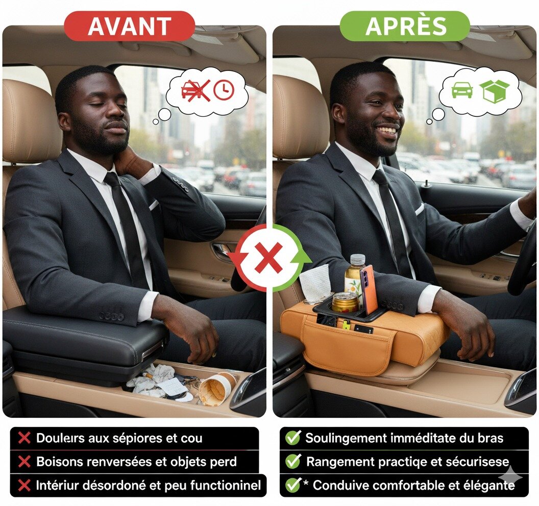 Accoudoir de Voiture Multifonction