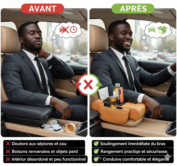 Accoudoir de Voiture Multifonction