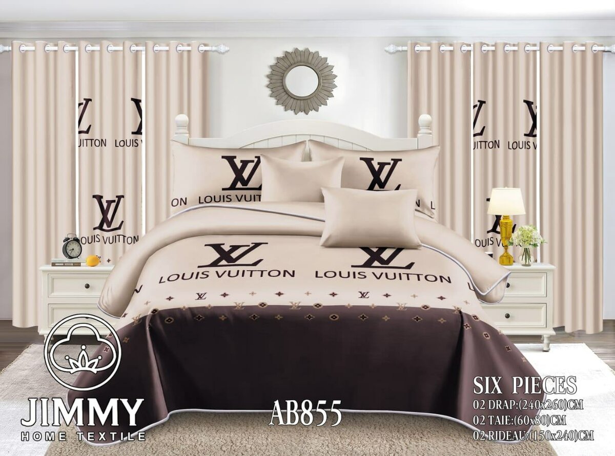 Parure de lit imprimée Gucci Louis Vuitton