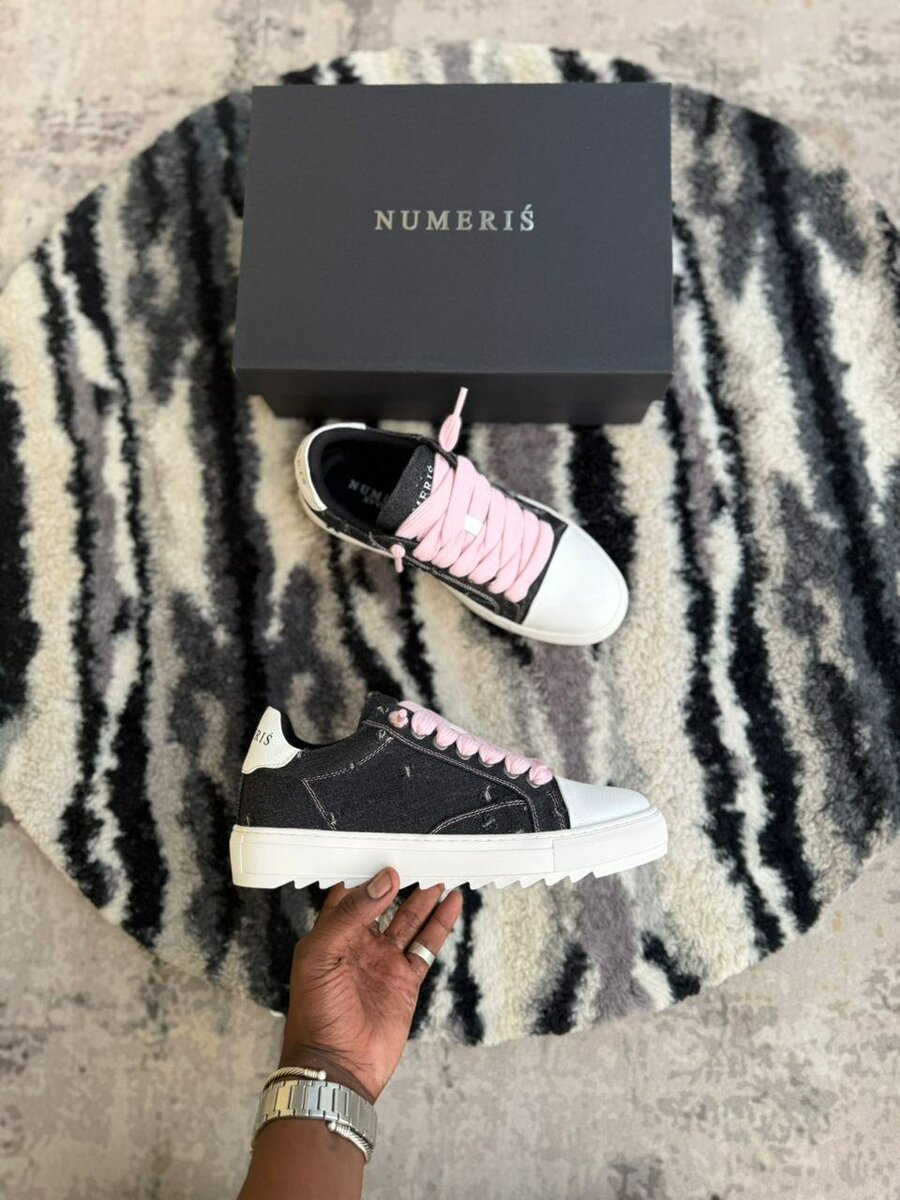 NUMERIŠ Baskets Femme - Noir et Rose