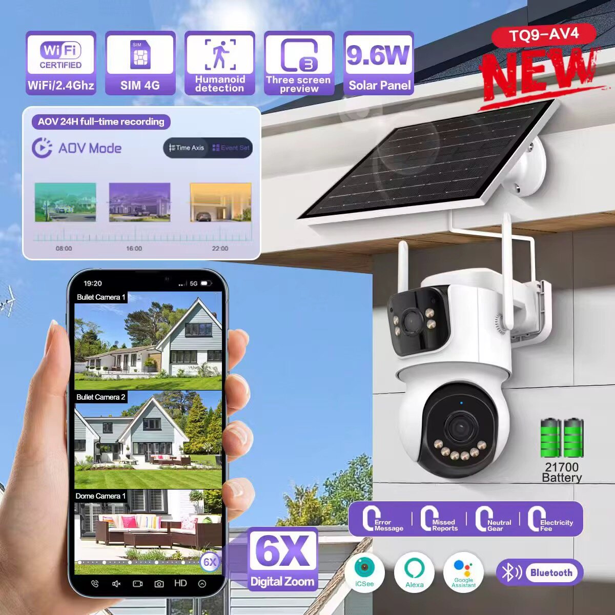 Caméra de sécurité solaireVC17