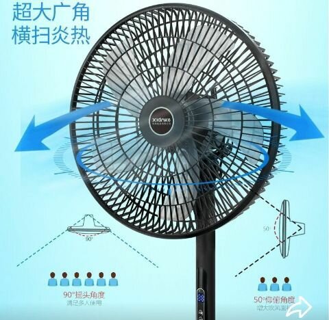 Ventilateur sur pied avec télécommande