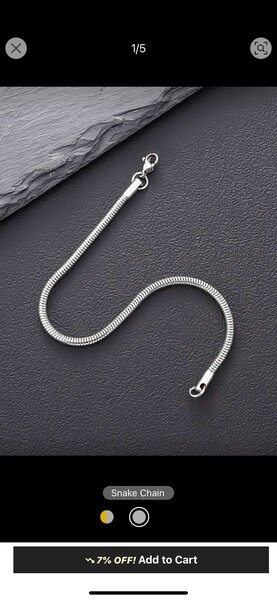 Chaîne Serpent Argentée
