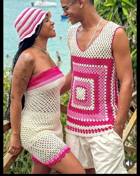 Set de plage crochet coloré