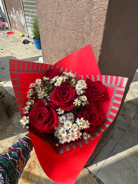 Bouquet de roses rouges élégantes