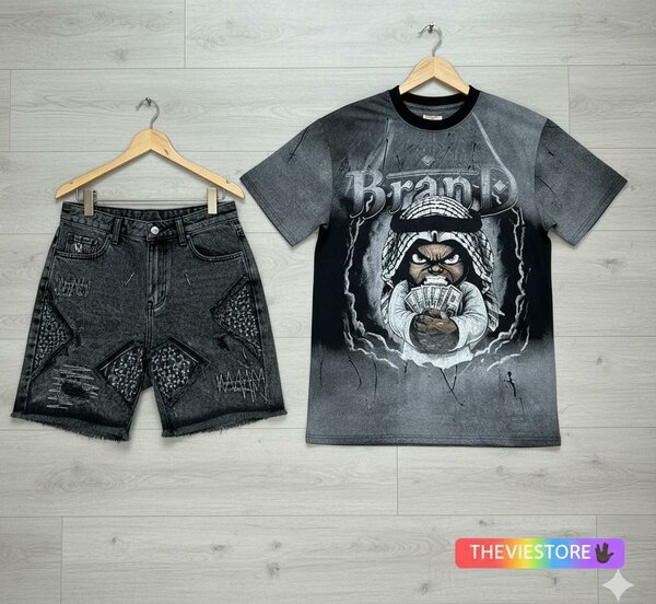 Ensemble t-shirt et shorts imprimé