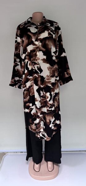 Chemise Longue Imprimée Femme