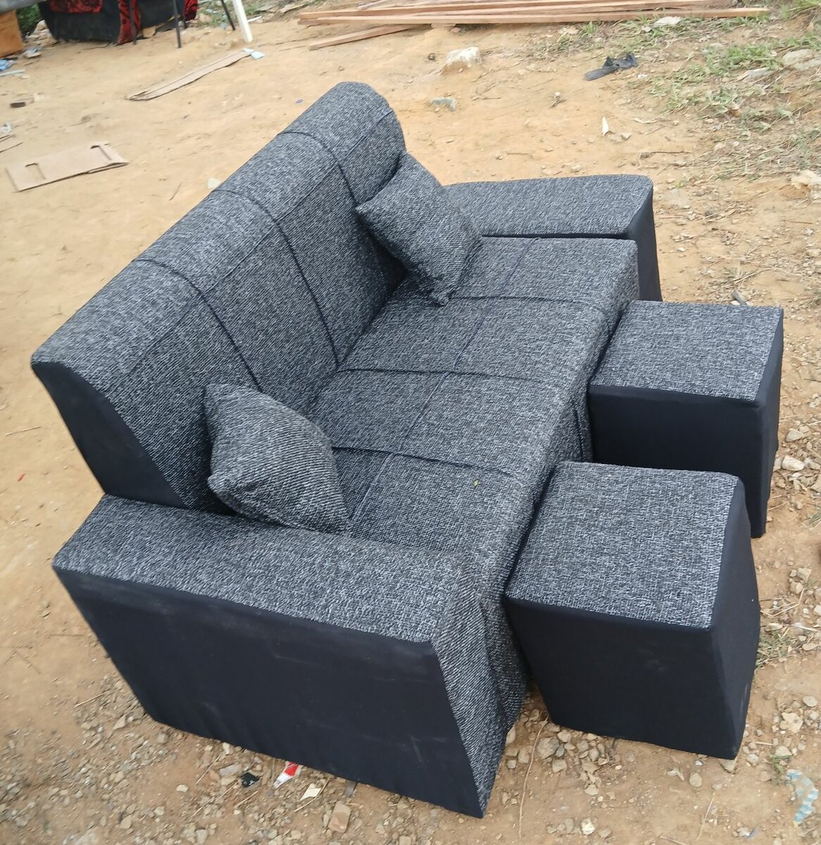 Canapé 2place 2pouf