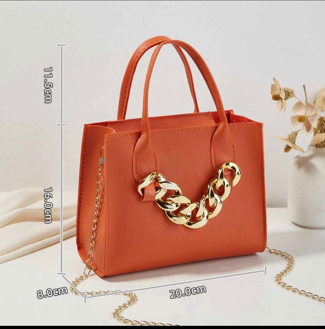 Sac à main tendance chaîne dorée