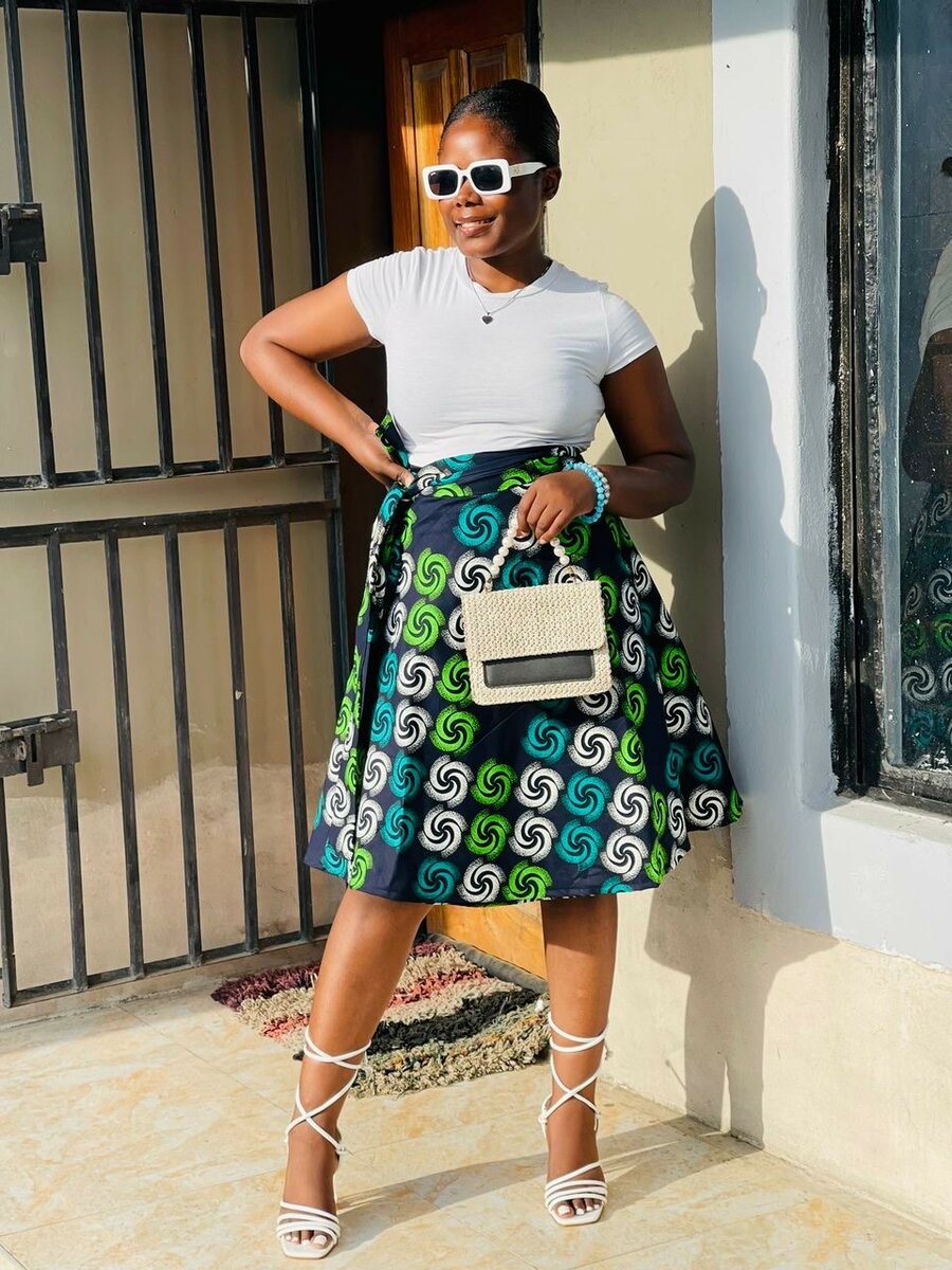Wrap Ankara skirts