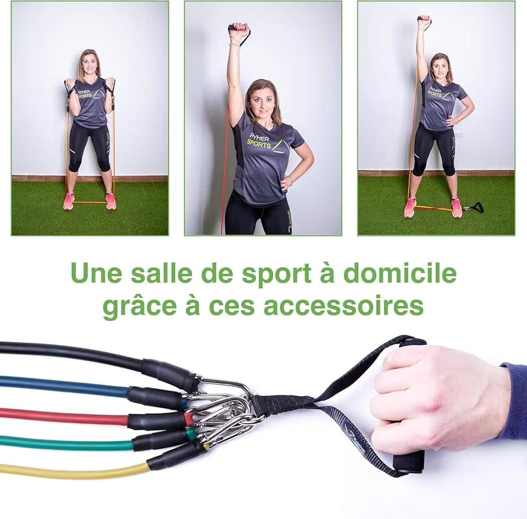 Cordes de résistance élastiques pour le fitness à domicile