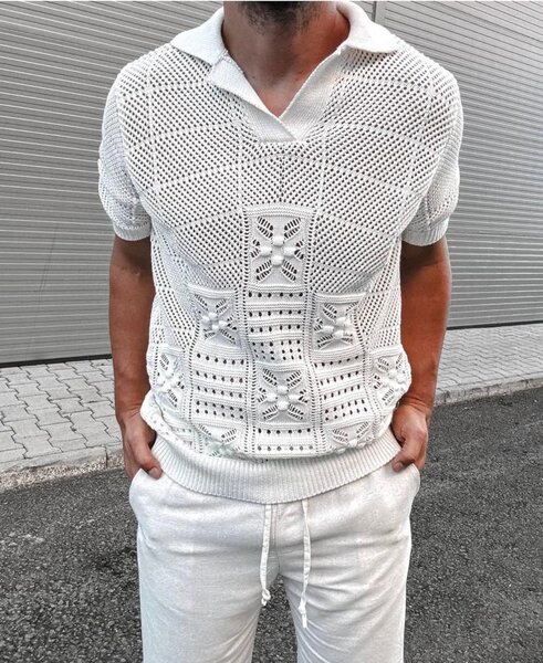 Polo tricoté en coton léger