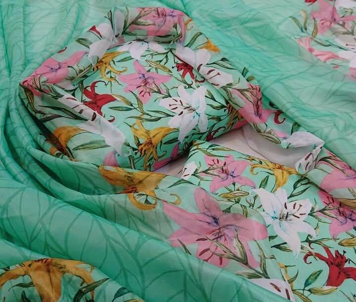 Printed lawn suit