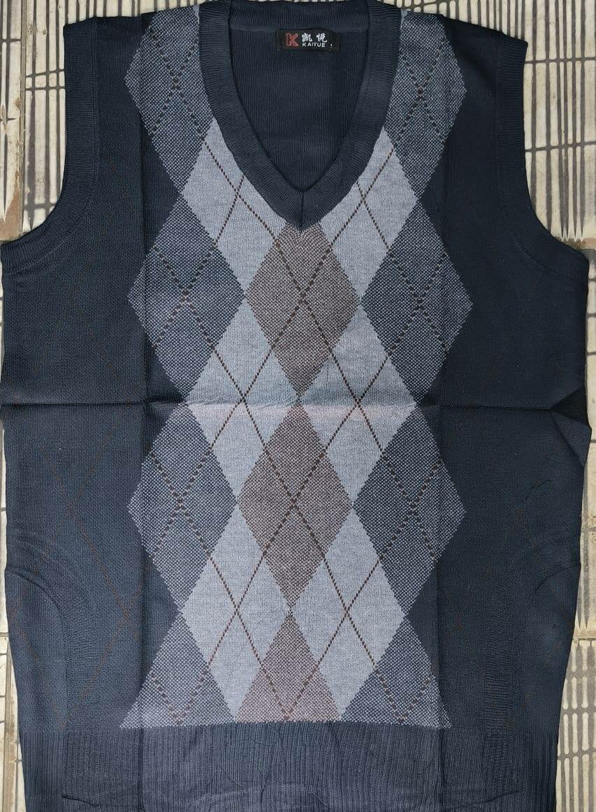 Gilet sans manches à motif losanges