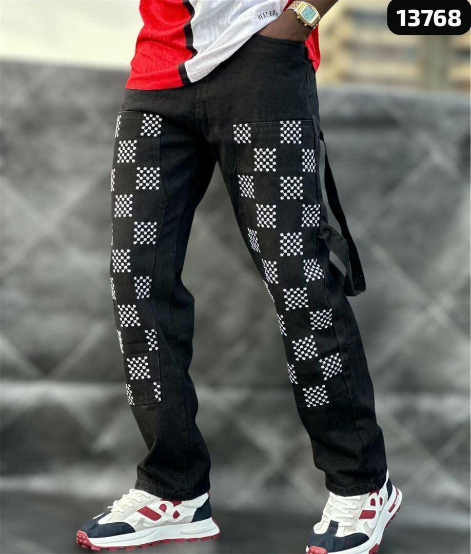 Pantalon cargo homme à carreaux