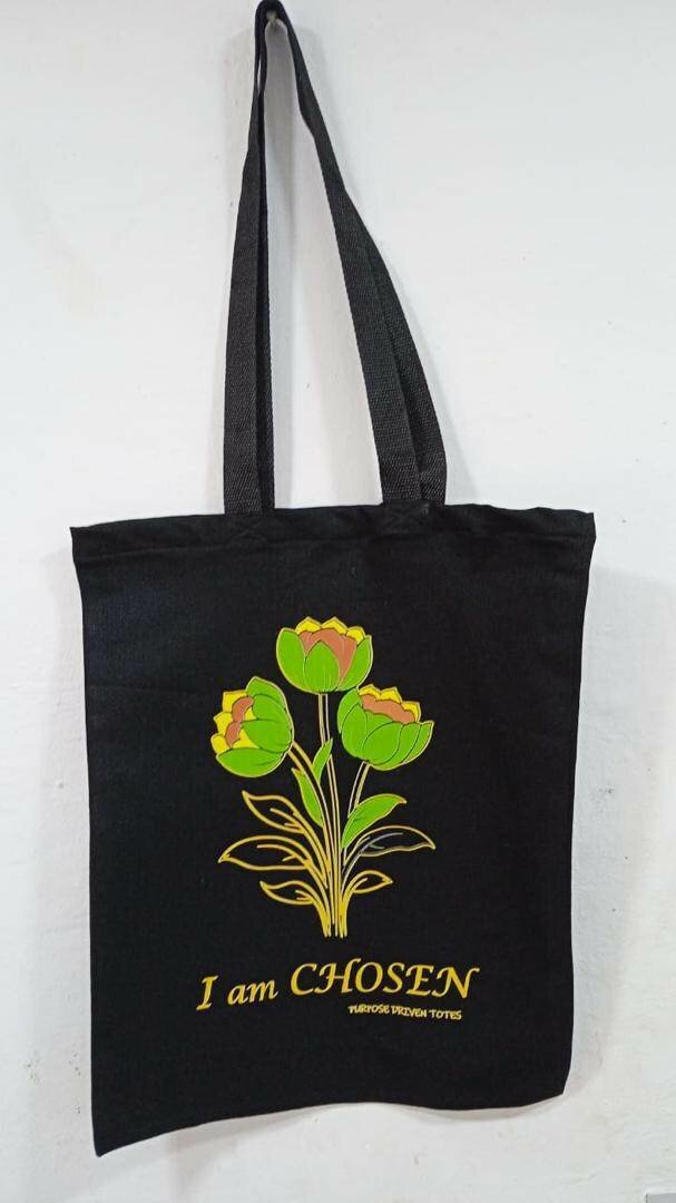 Multifunctional Black Canvas Tote Bag