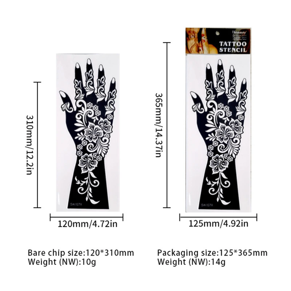 Pochoir Tatouage Floral