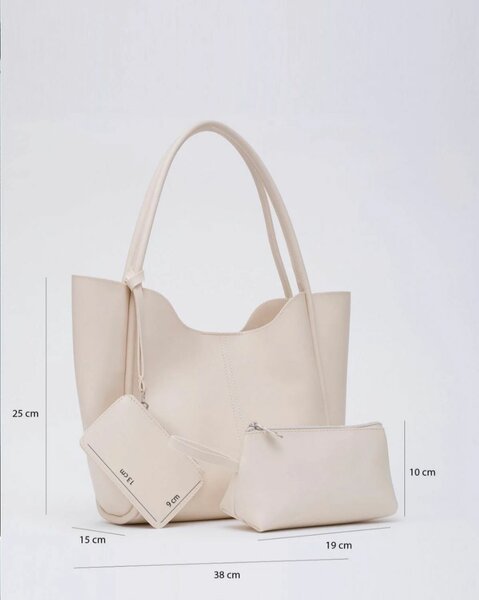 Elegant Beige Tote Bag Set