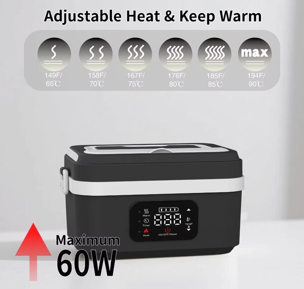 Boîte à déjeuner chauffante intelligente