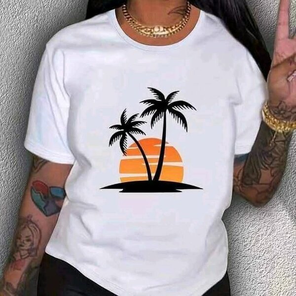 T-shirt imprimé palmier