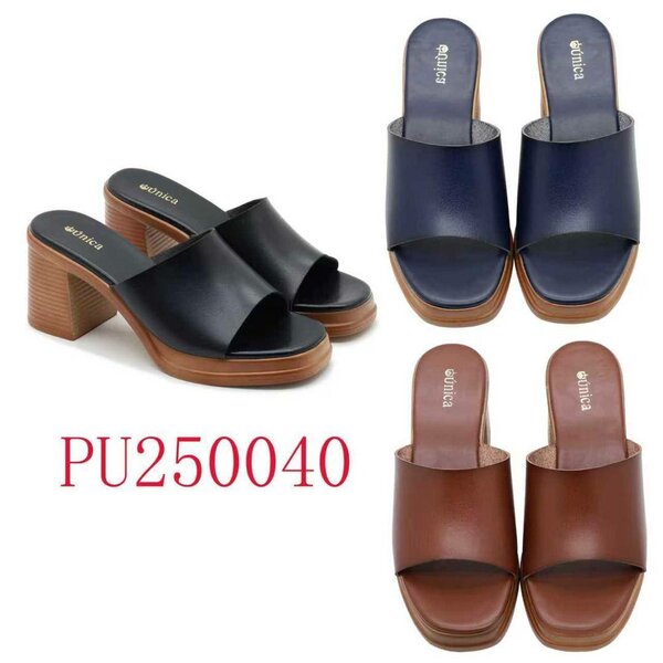 Sandales en cuir à talon