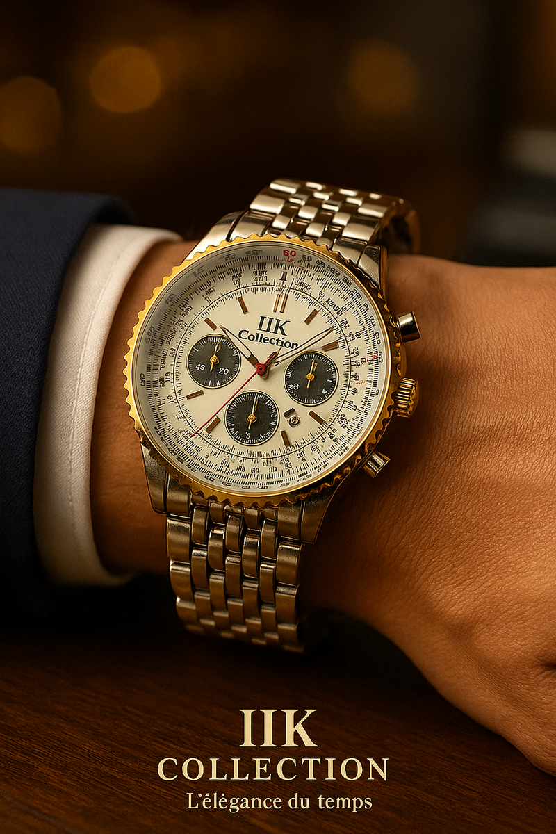 Montre élégante doré et argent