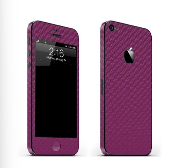 Iphone 5 Purple Carbon Fiber Texture Mobile Skin