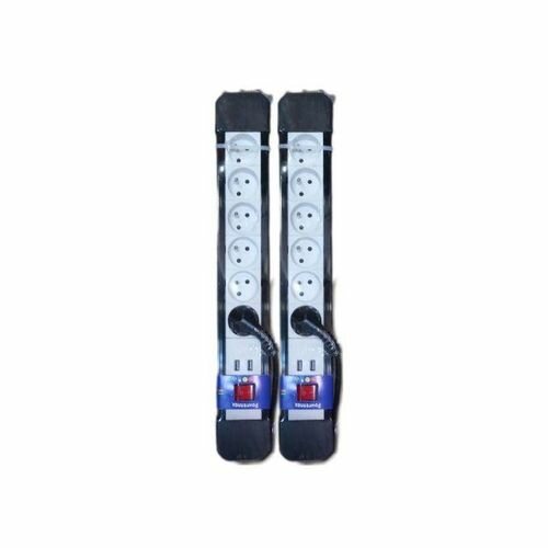 Lots De 2 Multiprises Parafoudre 6 Prises Avec 2 Ports