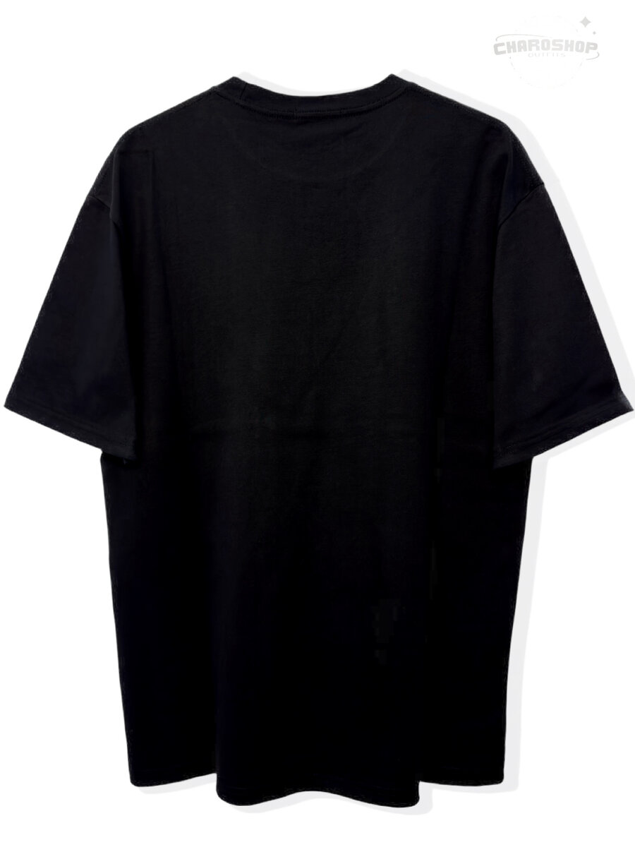 T-shirt noir imprimé moderne
