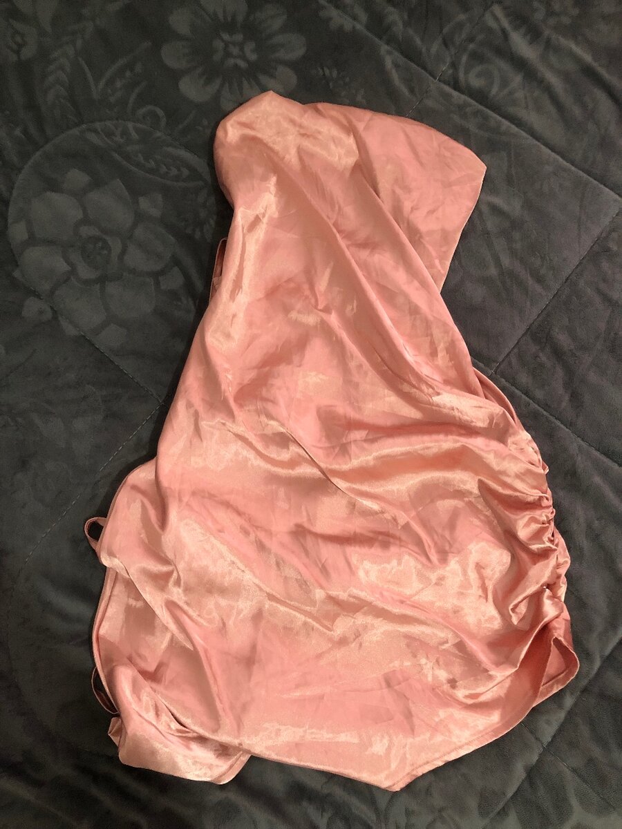 Backless silk night dress