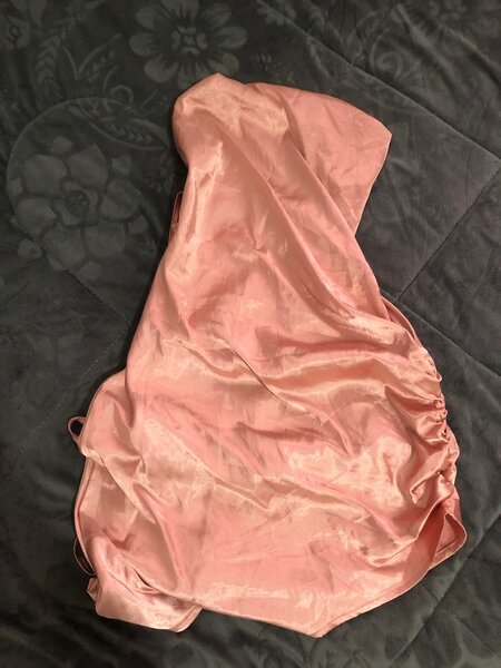 Backless silk night dress