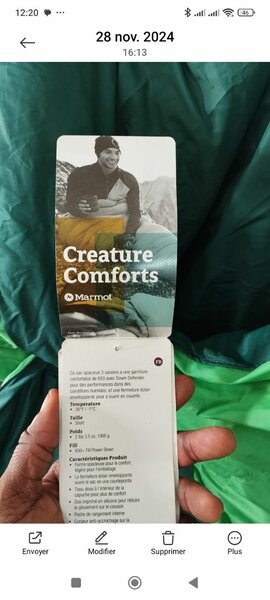 Sac de Couchage Marmot Confortable