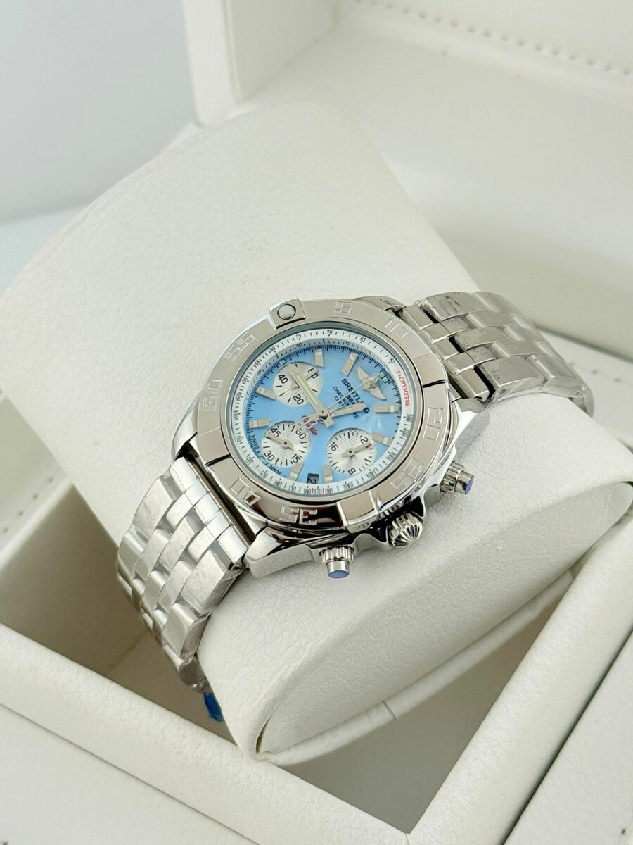 Montre Chronographe Homme Argentée