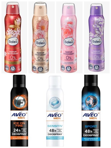 Déodorant Balea Variété de Parfums